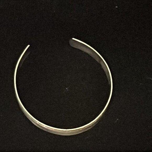 Etched Silver Tone Cuff Bracelet - Picture 2 of 3